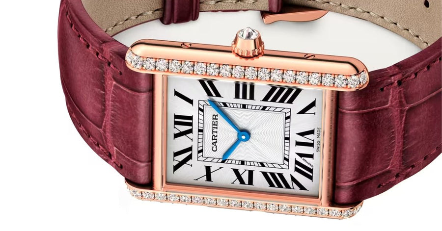 Cartier Tank Louis Cartier Rose Gold Diamond WJTA0038 Strap Guide – Correct 19 mm Size & Best Straps - Helvetus
