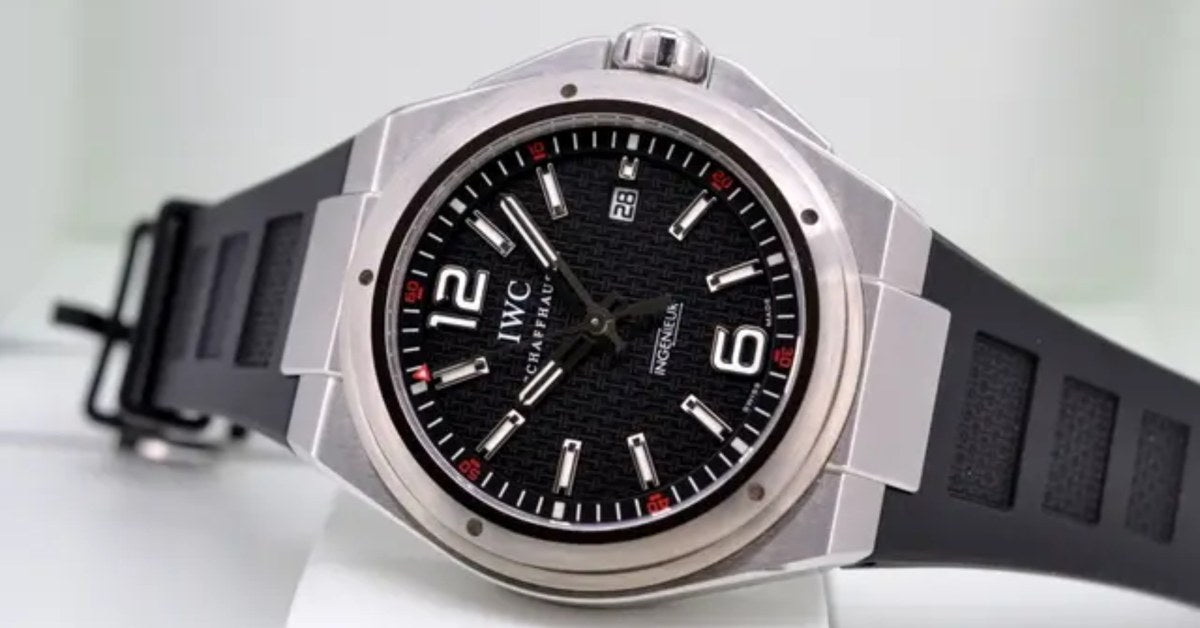 IWC Ingenieur Automatic with a black rubber strap