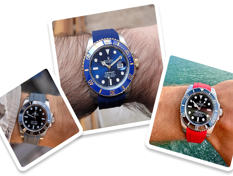rolex rubber straps