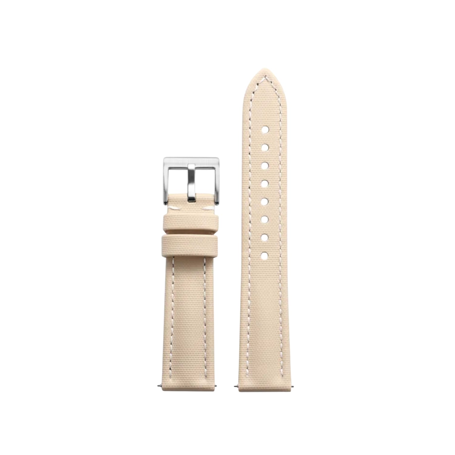 Sailcloth FKM Rubber Watch Strap – Beige/White – MarinerTex™ by Helvetus®