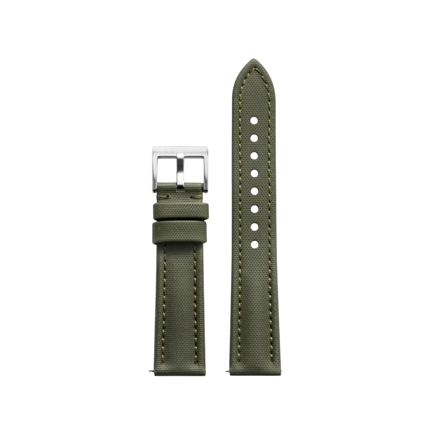 Sailcloth FKM Rubber Watch Strap – Green – MarinerTex™ by Helvetus®