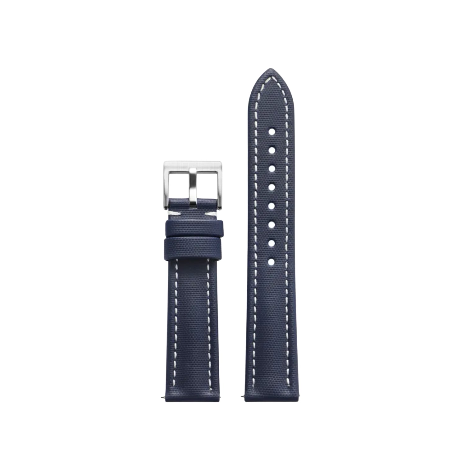 Sailcloth FKM Rubber Watch Strap – Navy Blue/White – MarinerTex™ by Helvetus®