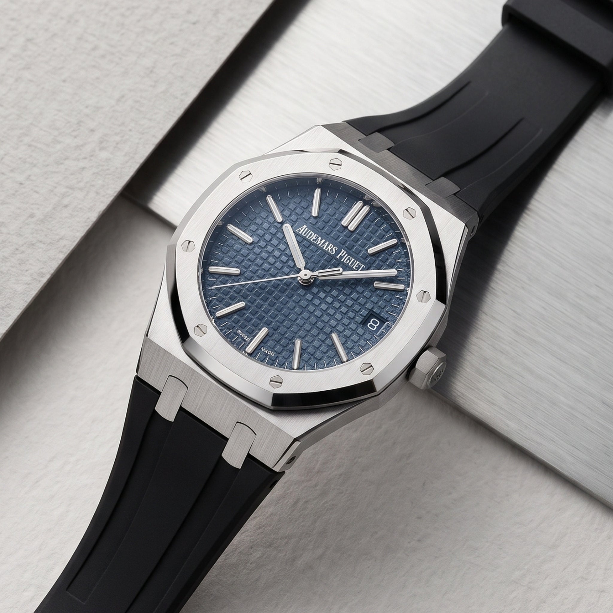 Correa de caucho - Para todos los Audemars Piguet Royal Oak de 41 mm - Negro