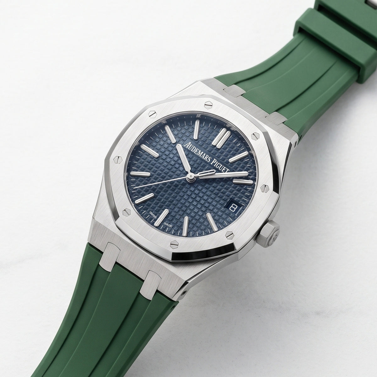 Correa de Caucho - Para todos los Audemars Piguet Royal Oak de 41mm - Verde