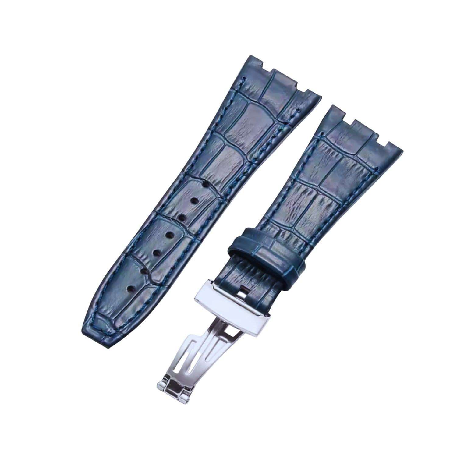 Crocodile Strap - For all Audemars Piguet Royal Oak 41mm - Blue - Helvetus