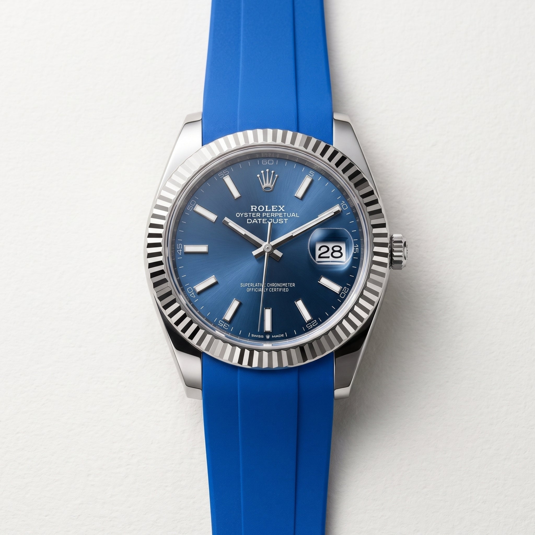 Deployant Strap - For Rolex Datejust 41mm - Blue - Helvetus