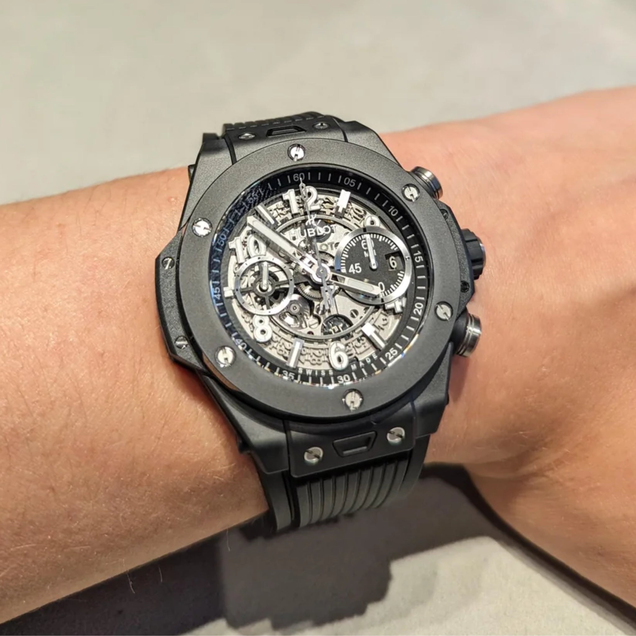 Hublot Big Bang Unico Click Strap in Rubber - Black - Helvetus