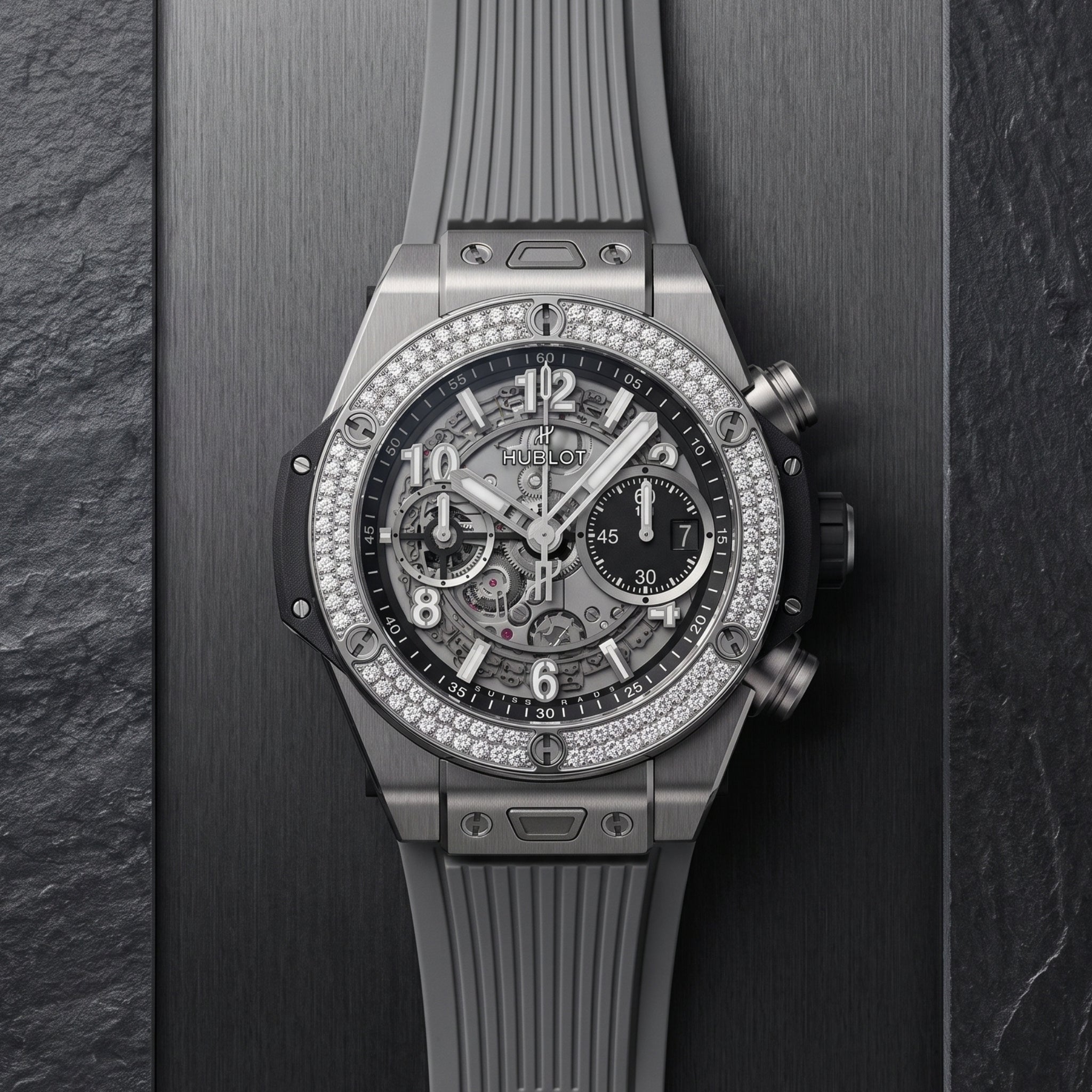 Hublot Big Bang Unico Click Strap in Rubber - Grey - Helvetus