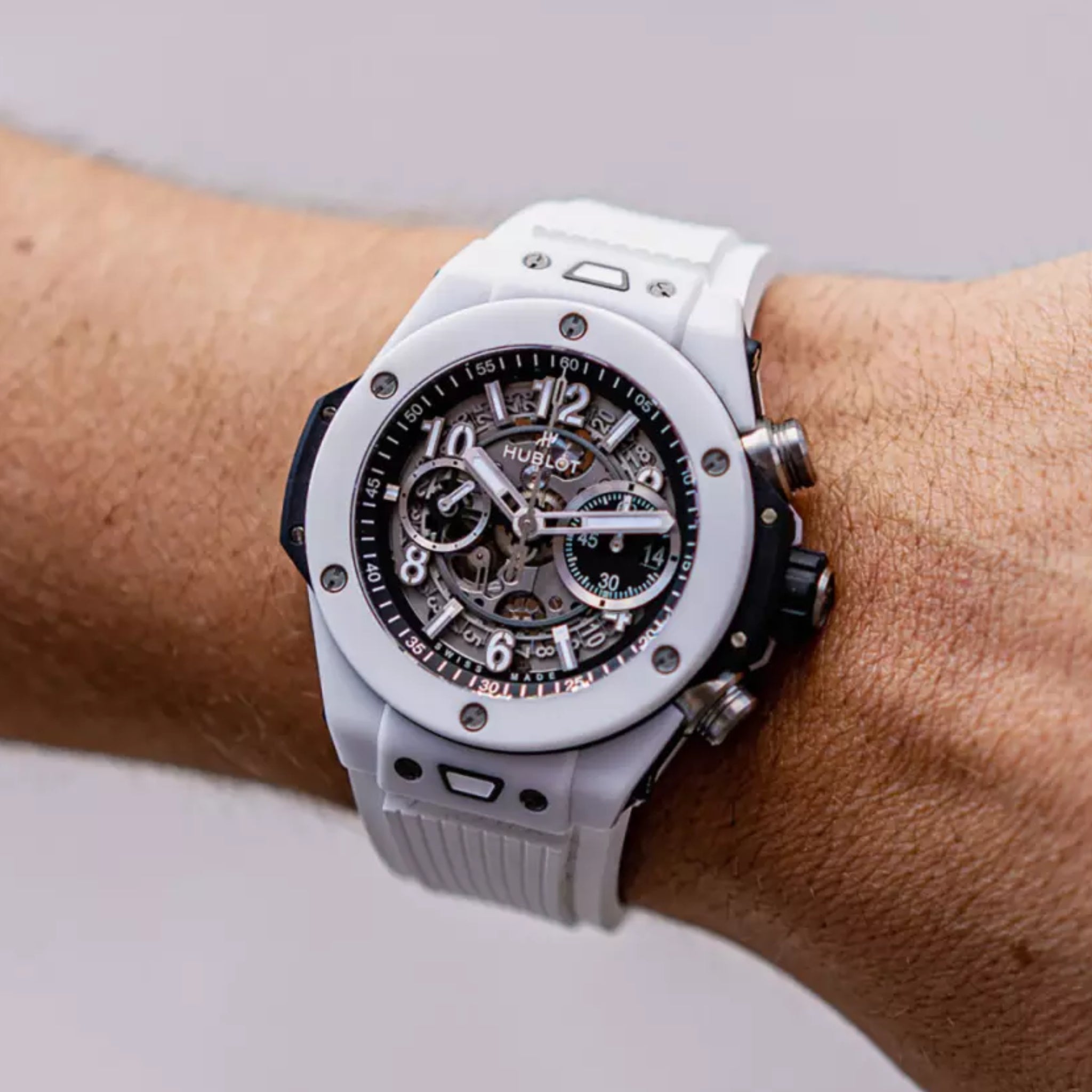 Hublot Big Bang Unico Click Strap in Rubber - White - Helvetus