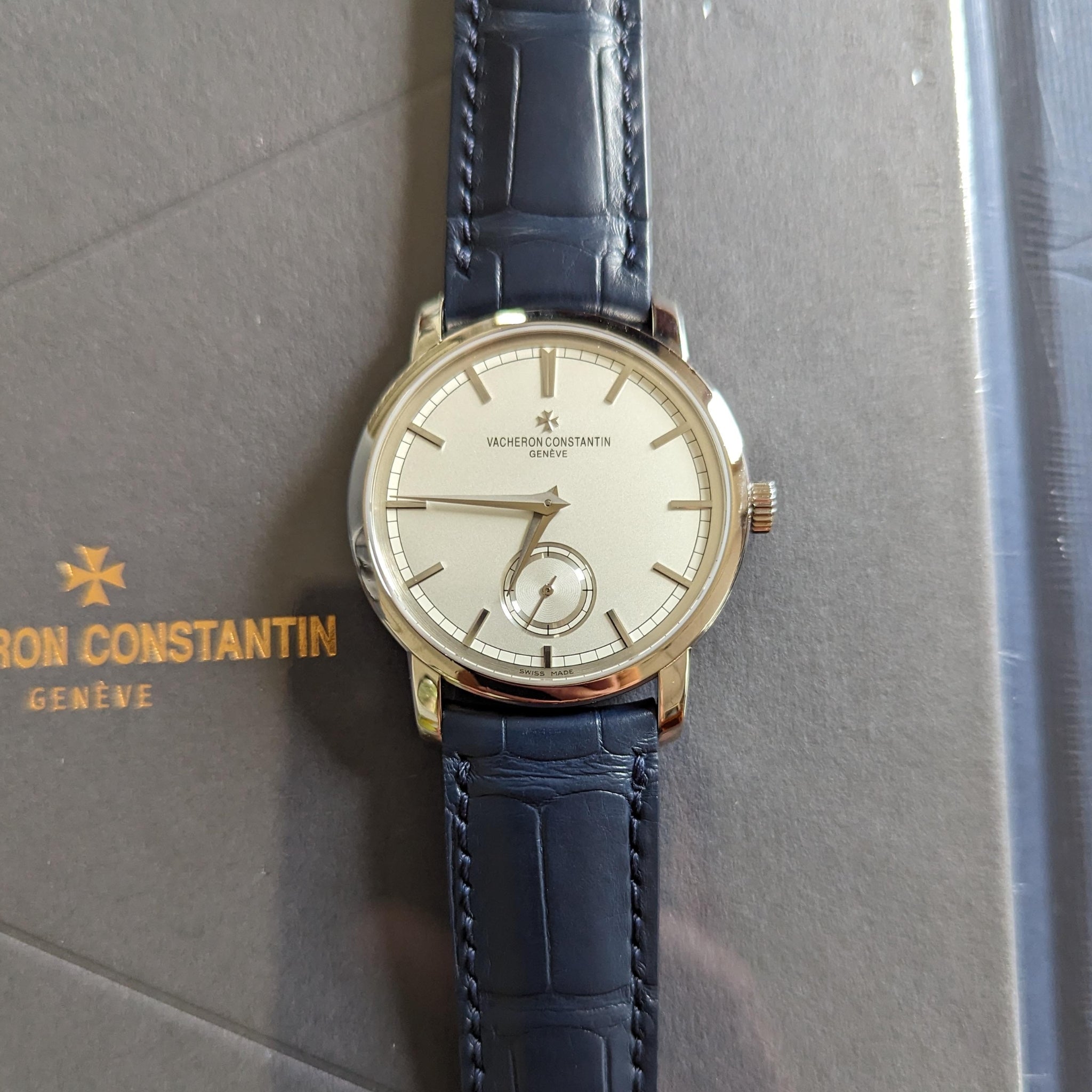 Leather Strap - For Vacheron Constantin Patrimony & Traditionnelle and other Models - Blue - Helvetus