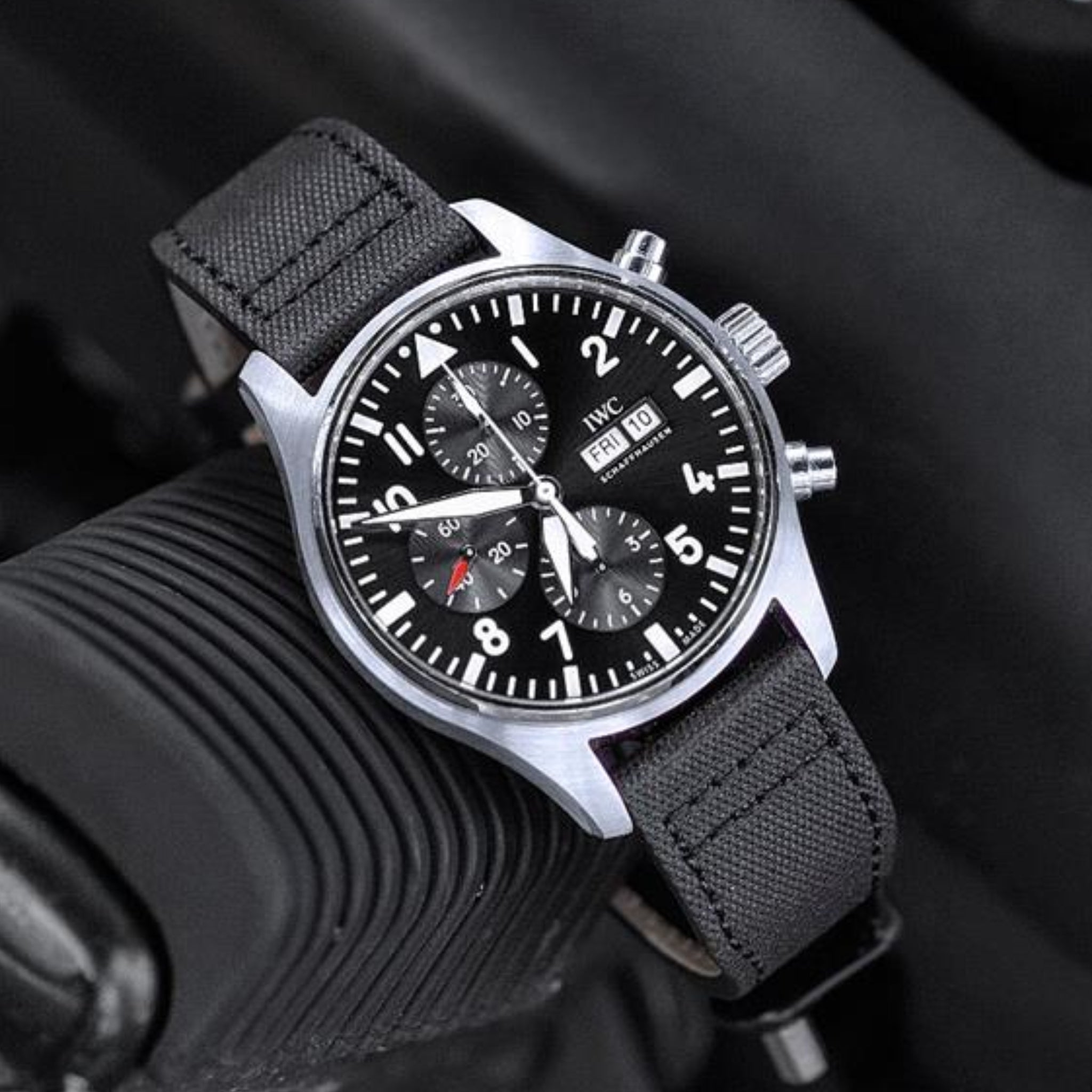 Nylon Strap - For IWC Pilot - Black - Helvetus