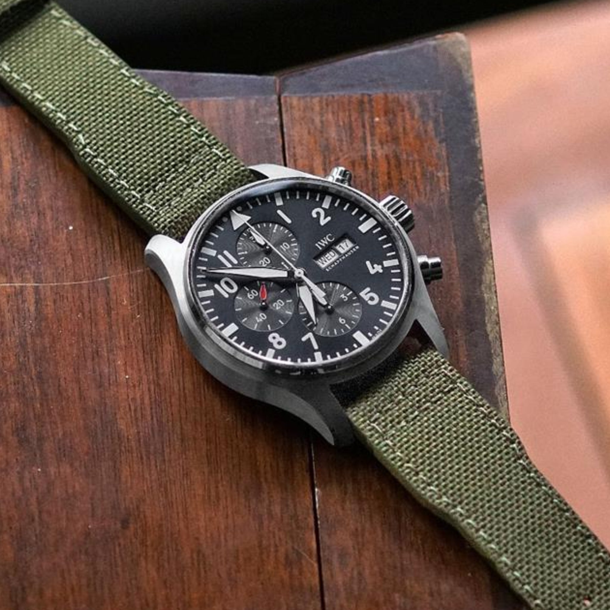 Nylon Strap - For IWC Pilot - Green - Helvetus