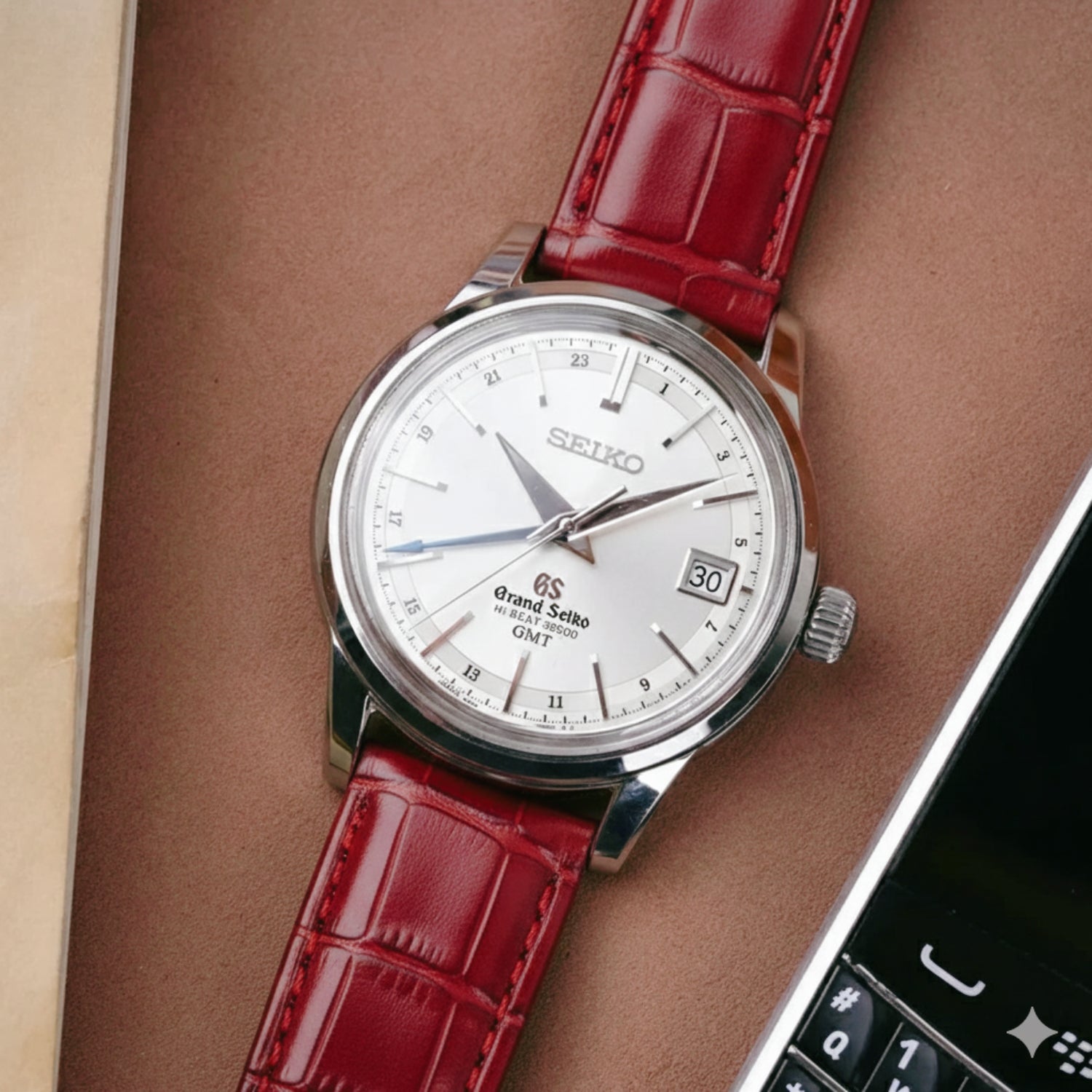 Red Alligator Leather Watch Strap – Handcrafted Replacement Band – Helvetus®