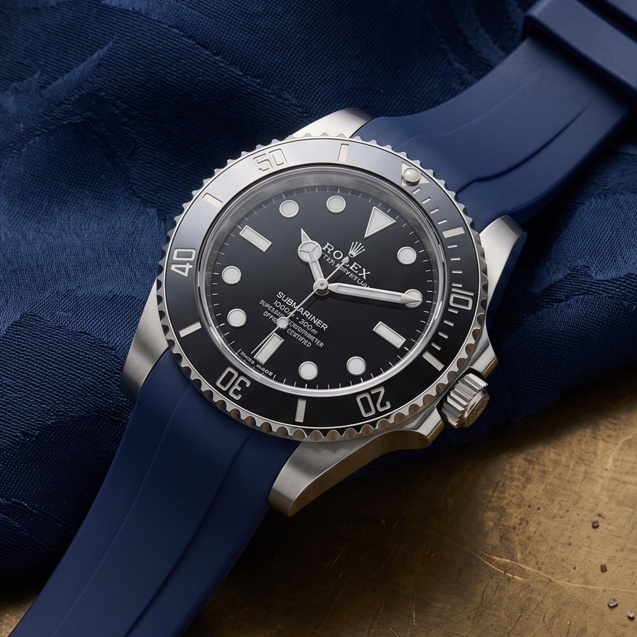 Correa de caucho - Para Rolex Submariner - Azul marino