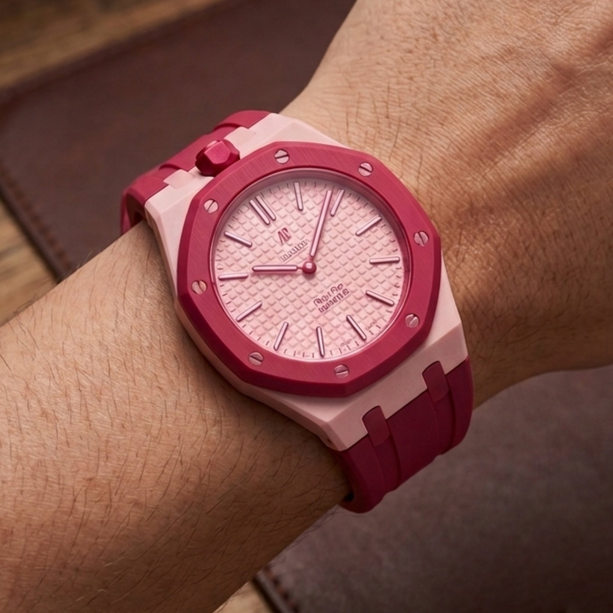 Royal Pop Wrist Strap & Case — For Otto Rosso (Lépine, Crown at 12) - Helvetus