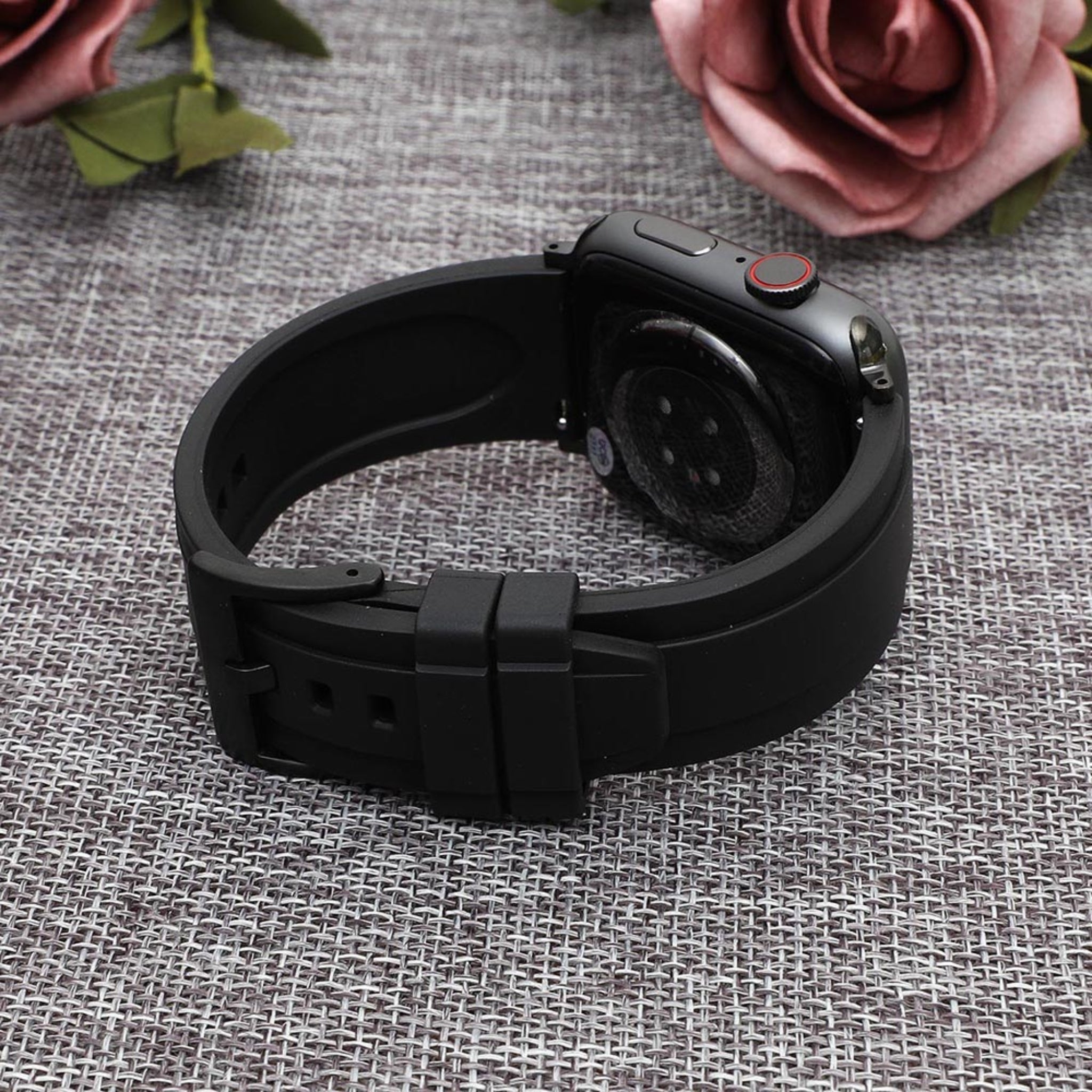 Rubber Strap - For all Apple Watch Models - Black - Helvetus