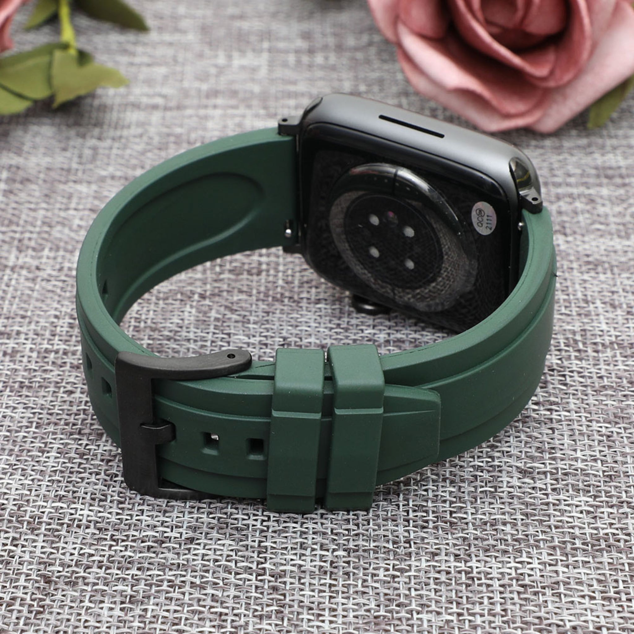 Rubber Strap - For all Apple Watch Models - Green - Helvetus