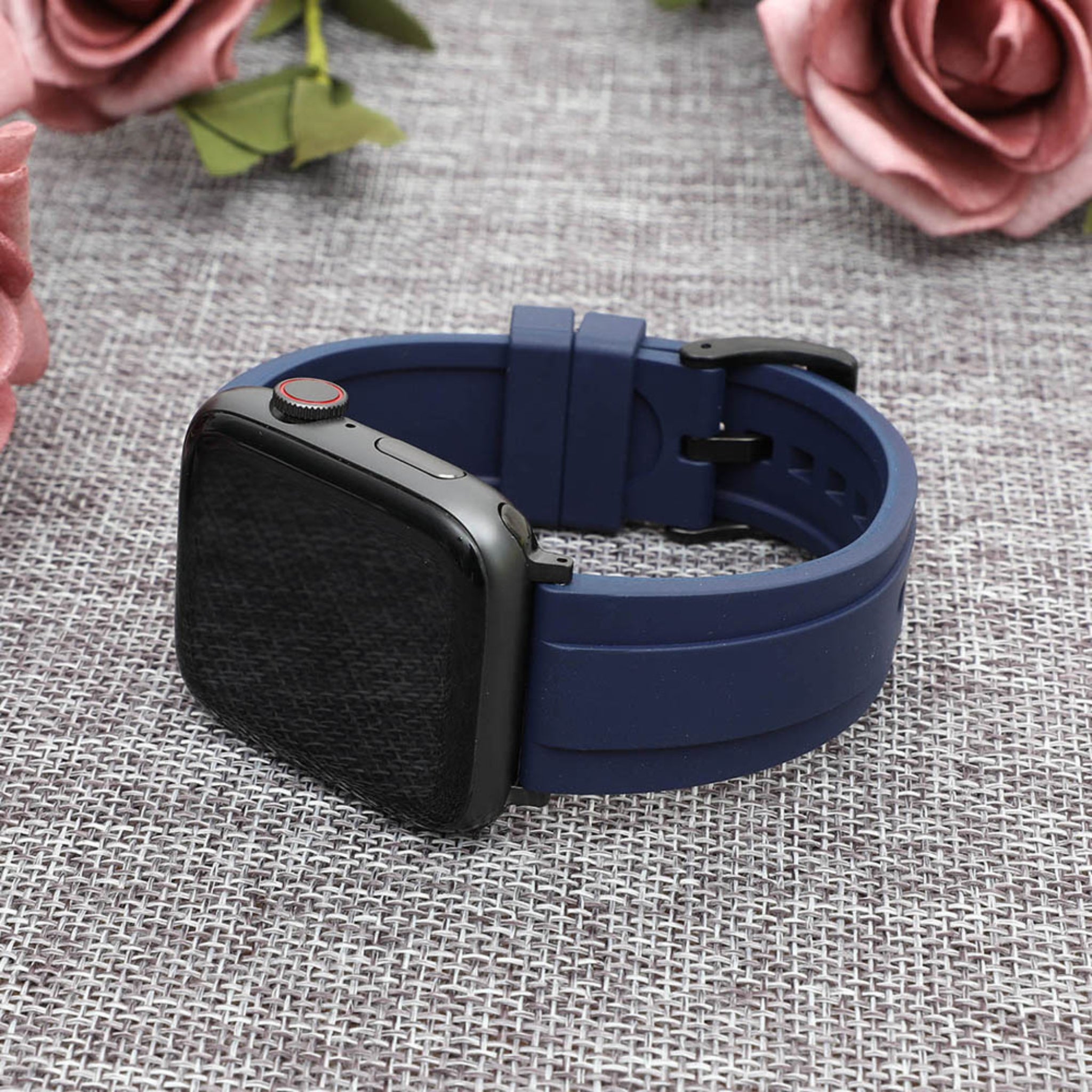 Rubber Strap - For all Apple Watch Models - Navy Blue - Helvetus