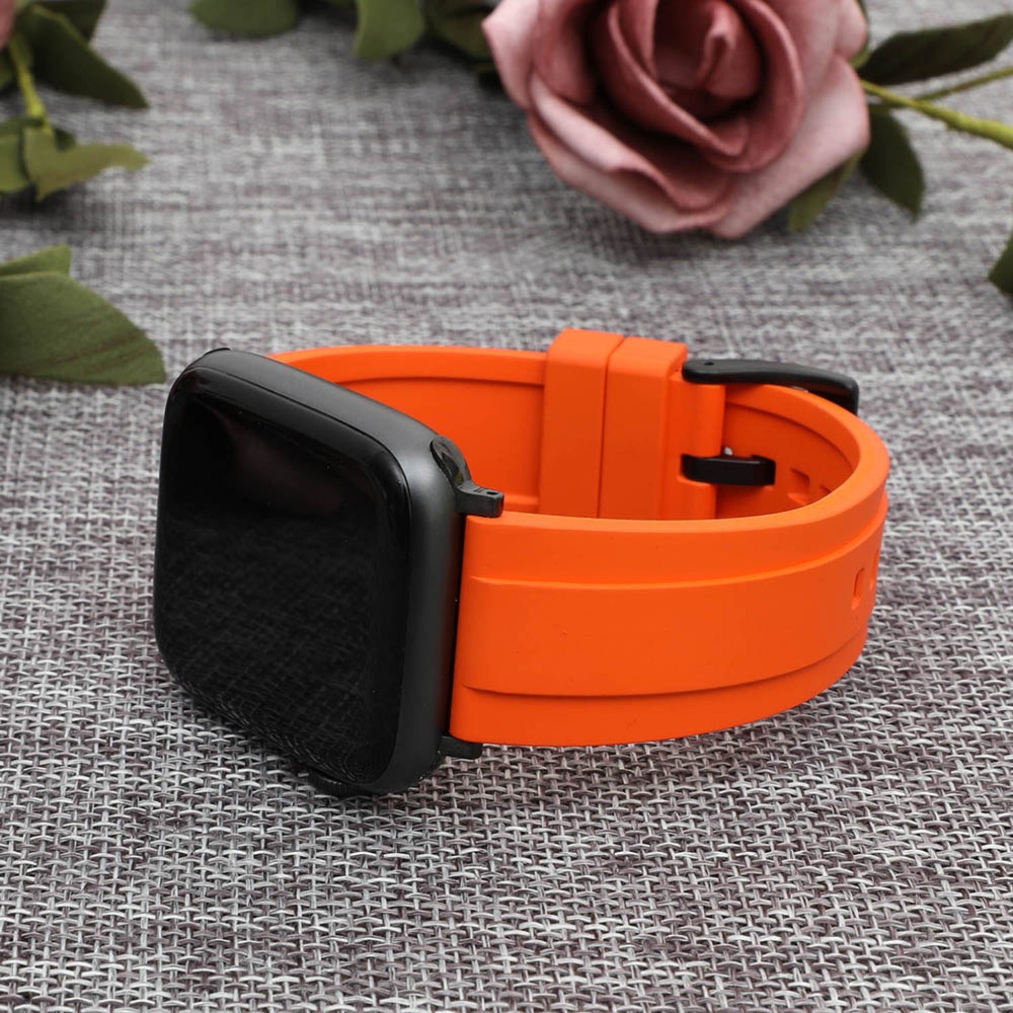 Rubber Strap - For all Apple Watch Models - Orange - Helvetus