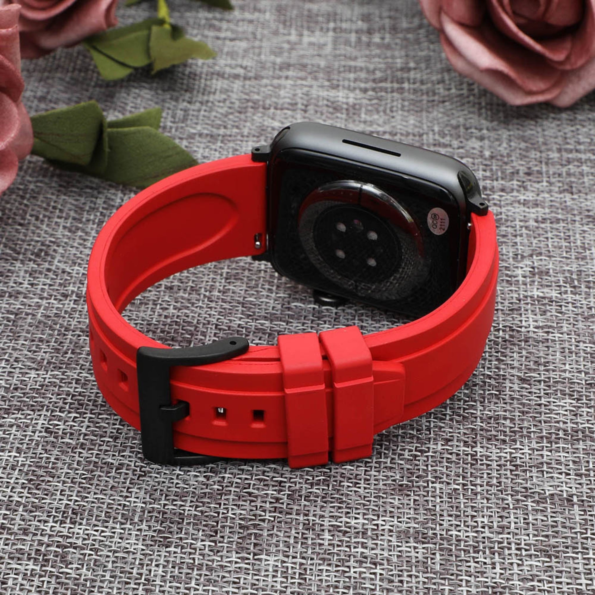 Rubber Strap - For all Apple Watch Models - Red - Helvetus