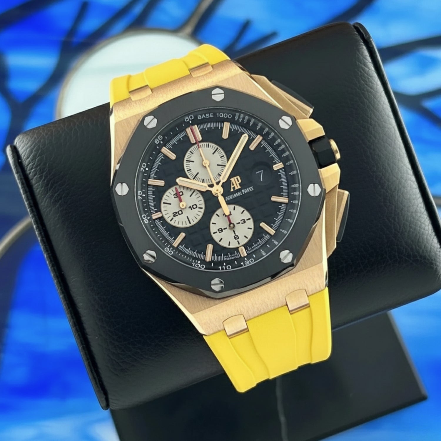 Rubber Strap - For all Audemars Piguet Offshore 44mm - Yellow - Helvetus