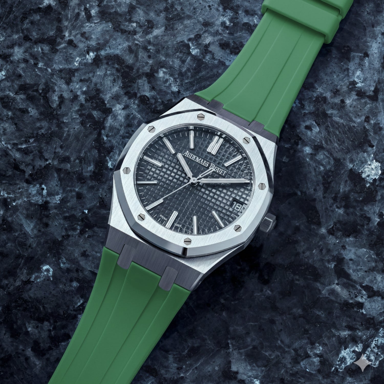 Rubber Strap - For all Audemars Piguet Royal Oak 41mm - Green - Helvetus