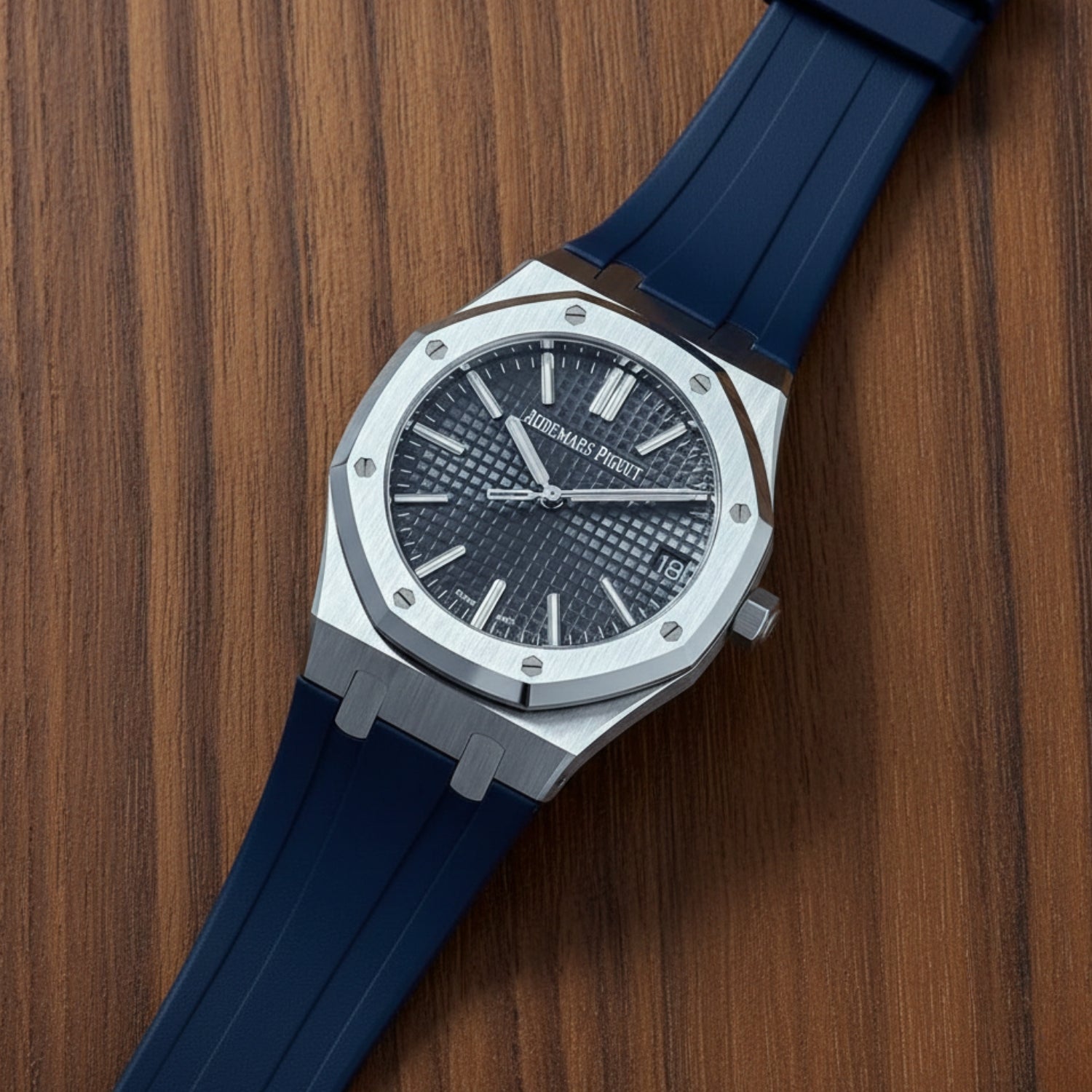 Rubber Strap - For all Audemars Piguet Royal Oak 41mm - Navy Blue - Helvetus