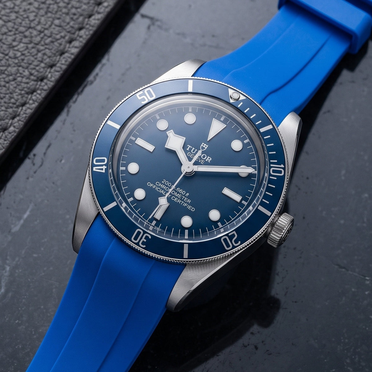 Rubber Strap - For all Tudor Black Bay Models - Blue - Helvetus