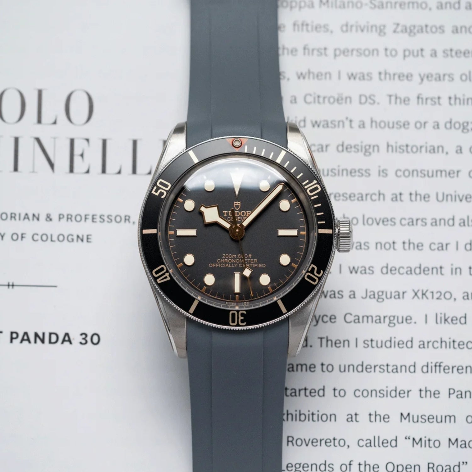 Rubber Strap - For all Tudor Black Bay Models - Grey - Helvetus