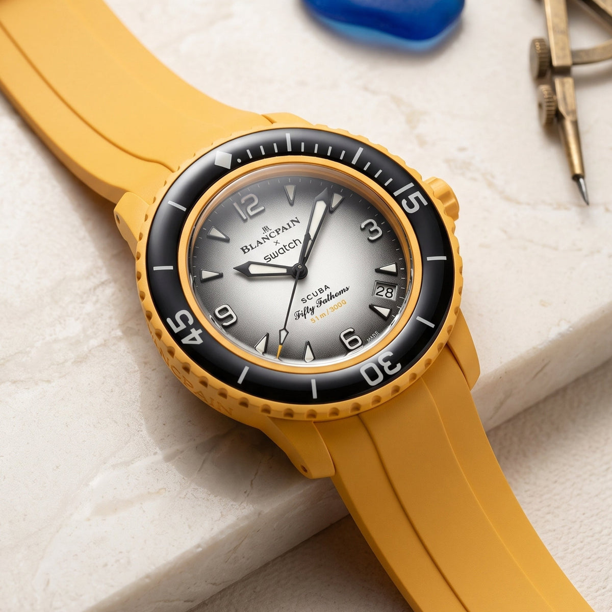 Rubber Strap - For Blancpain X Swatch - Pacific Ocean - Helvetus