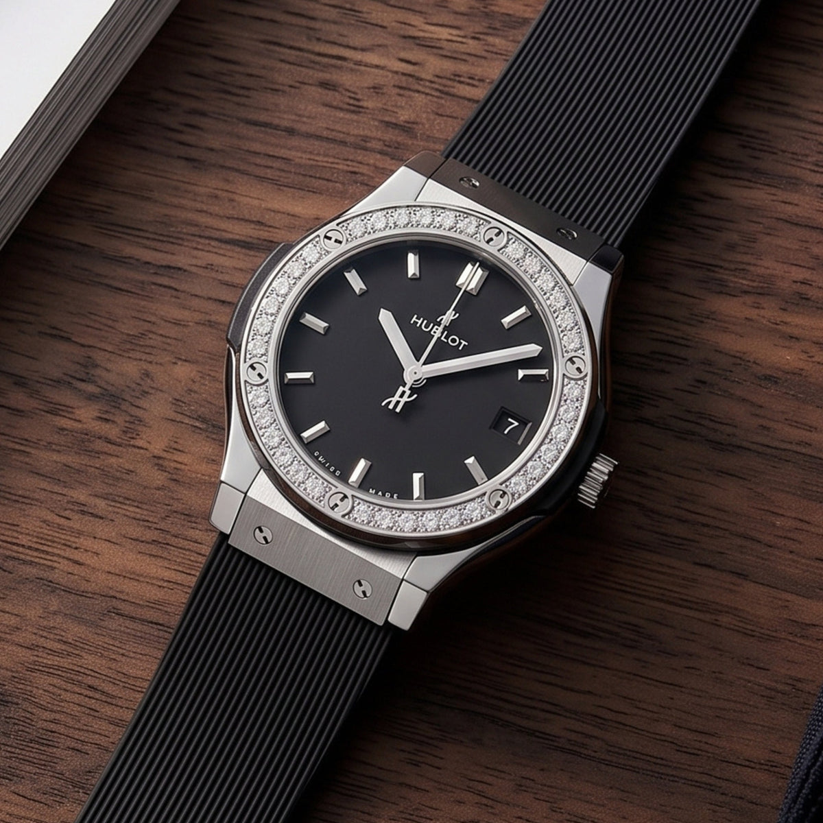 Rubber Strap - For Hublot Female Model - Black - Helvetus