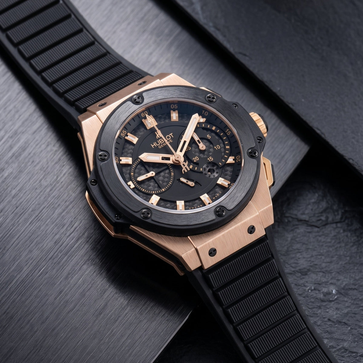 Rubber Strap - For Hublot King Power - Black - Helvetus