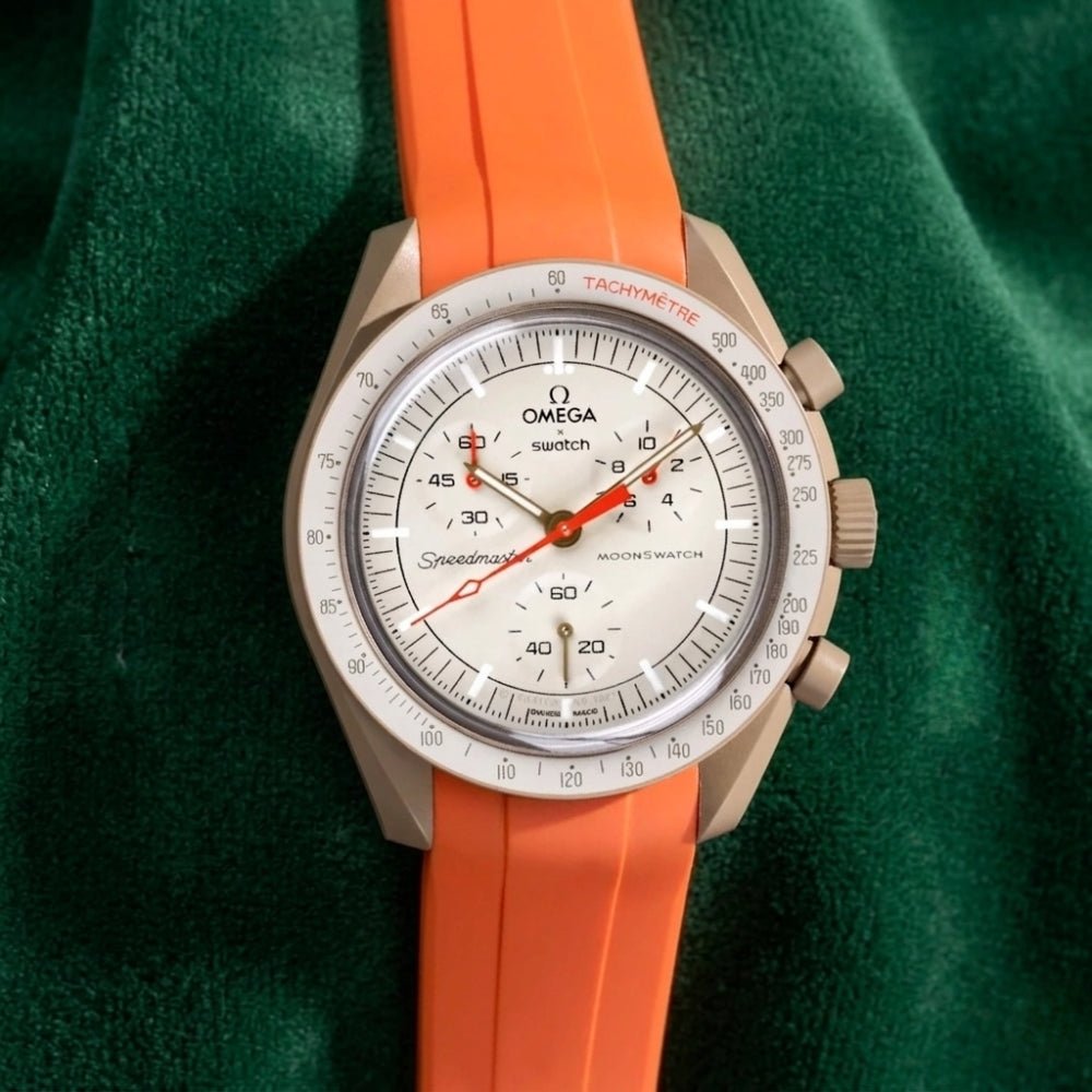 Rubber Strap - For Mission to Jupiter | Omega X Swatch | MoonSwatch - Orange - Helvetus