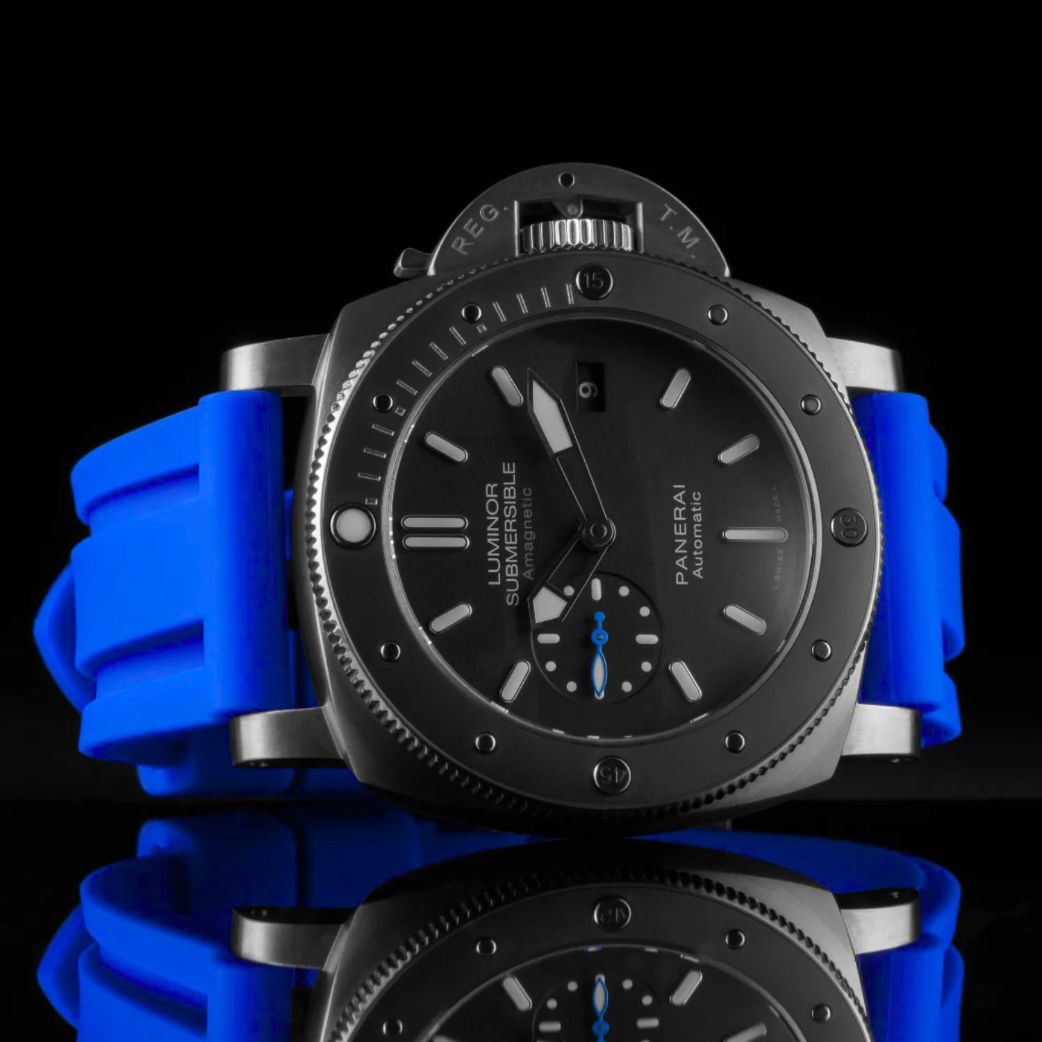 Rubber Strap - For Panerai - Blue - Helvetus
