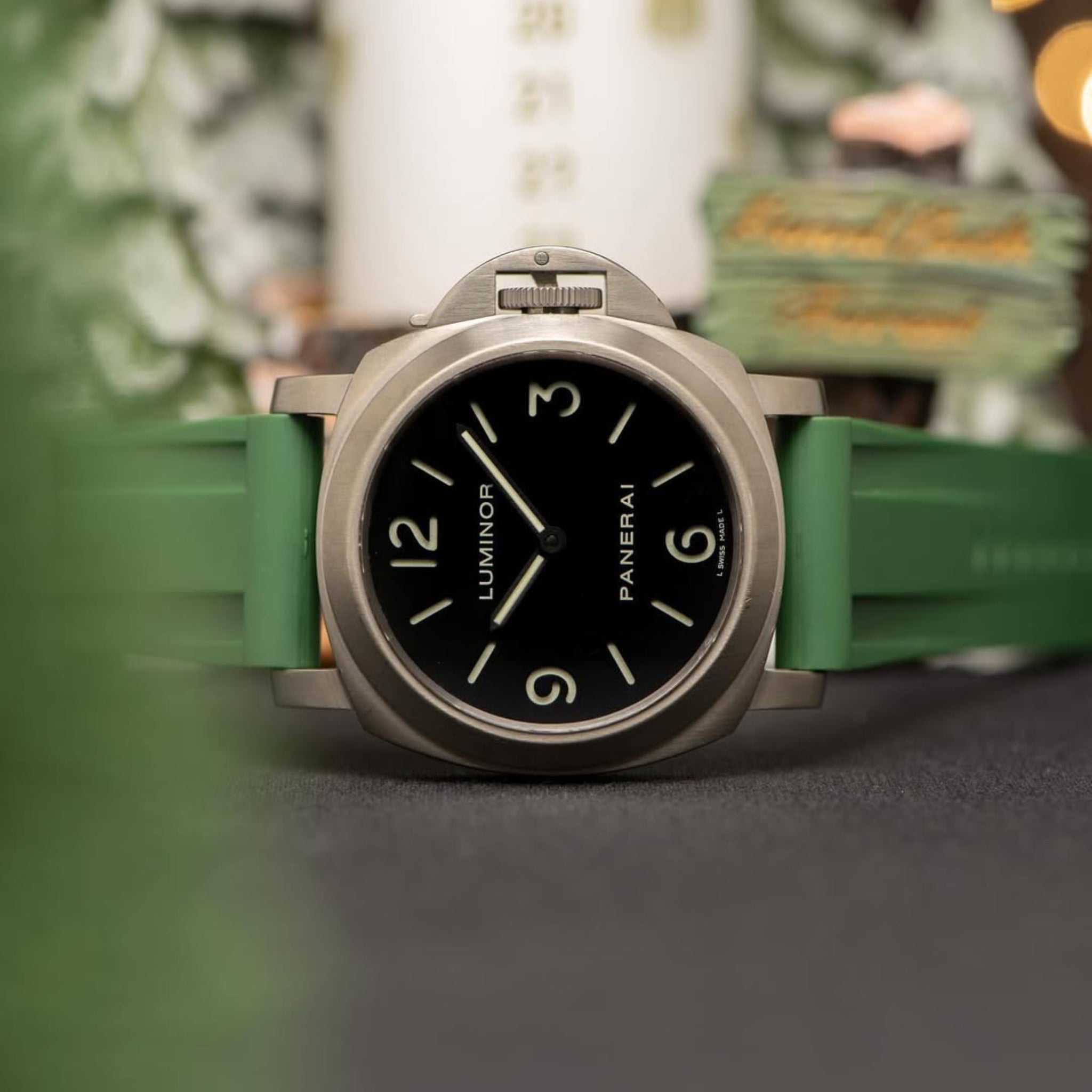 Rubber Strap - For Panerai - Military Green - Helvetus