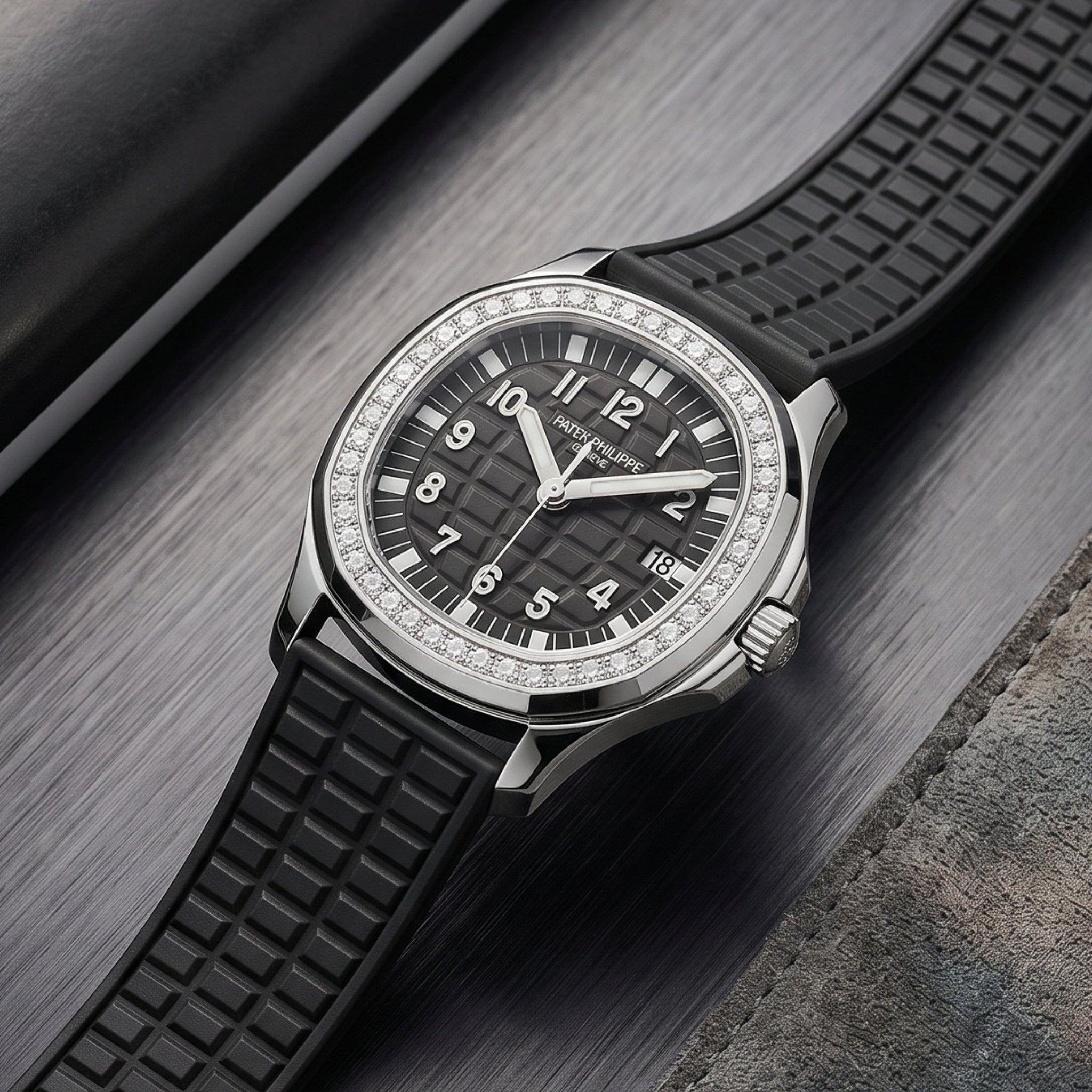 Rubber Strap - For Patek Philippe Aquanaut 5067A-001, 5065, 5066, 5064, 5068R & More - Black - Helvetus