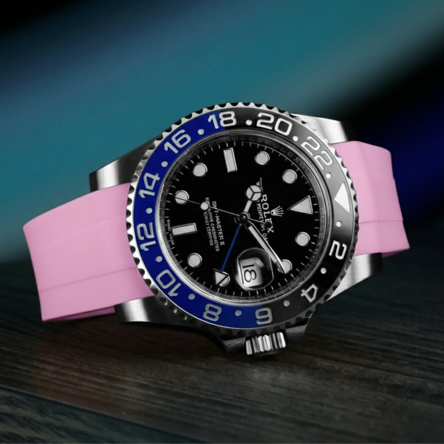 Rubber Strap - For Rolex GMT - Master II - Pink - Helvetus