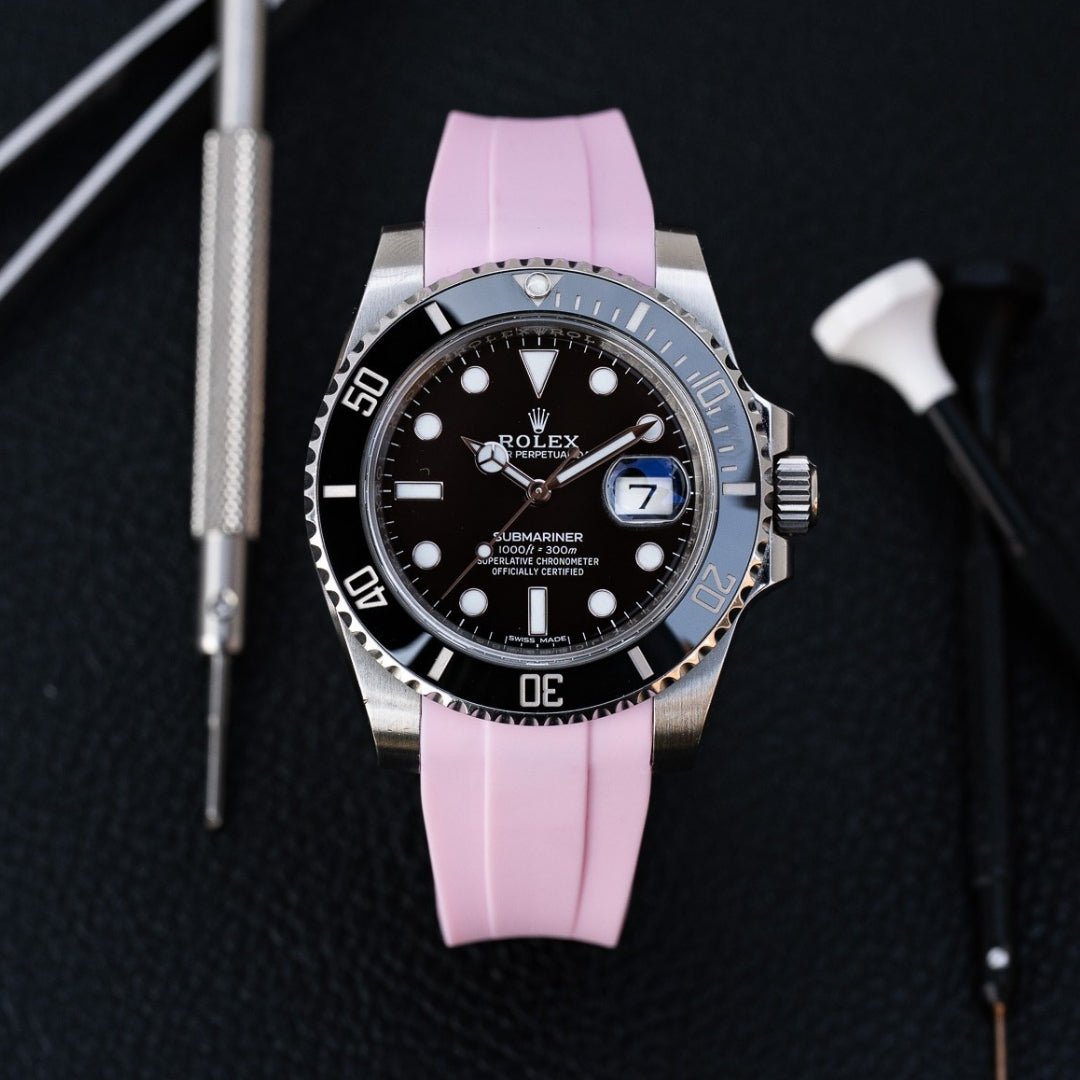 Rubber Strap - For Rolex Submariner - Pink - Helvetus