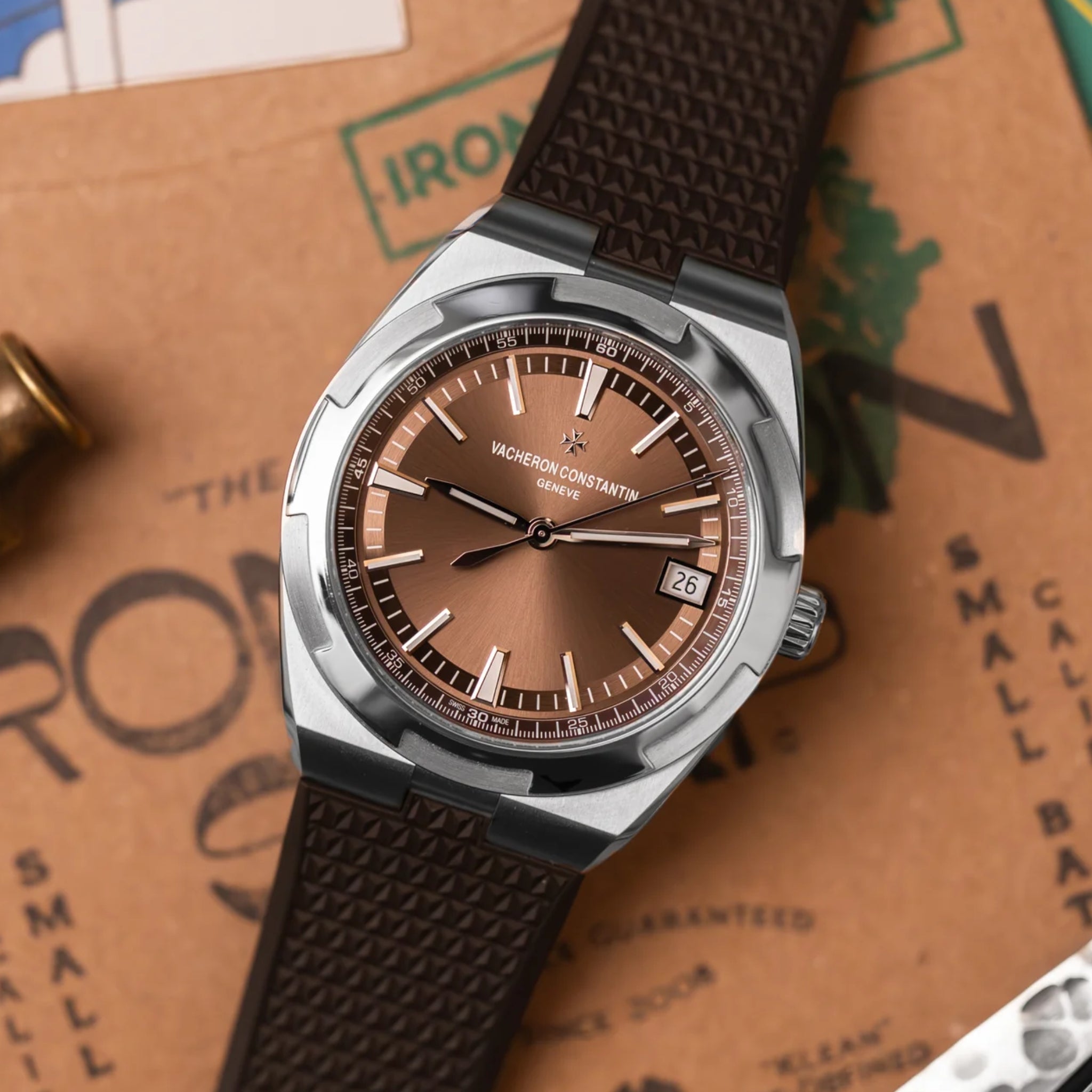 Rubber Strap - For Vacheron Constantin Overseas - Brown - Helvetus