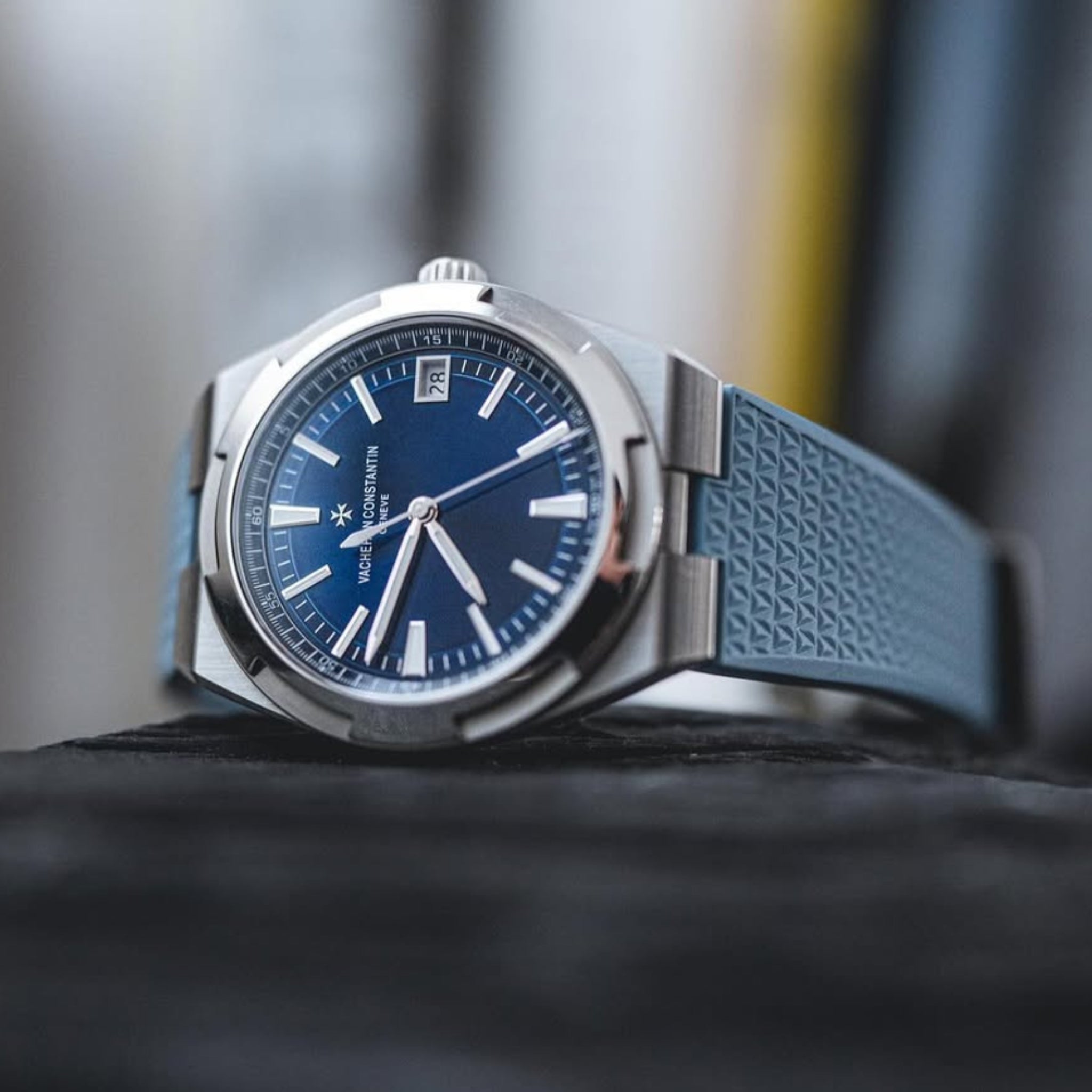 Rubber Strap - For Vacheron Constantin Overseas - Light Blue - Helvetus