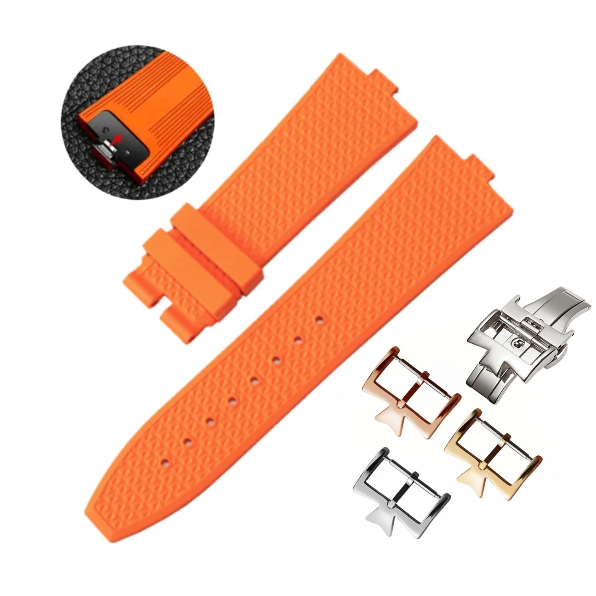 Rubber Strap - For Vacheron Constantin Overseas - Orange - Helvetus