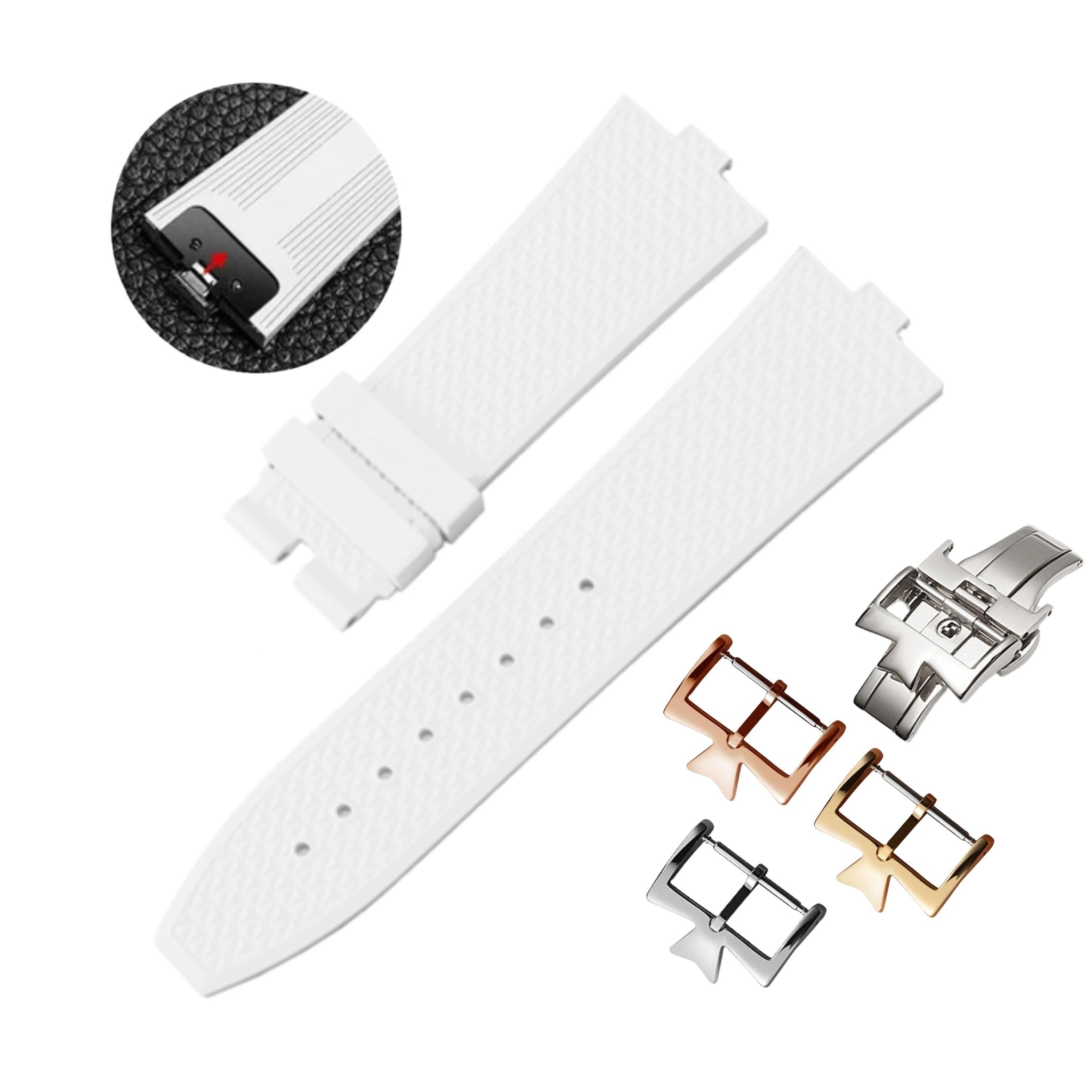 Rubber Strap - For Vacheron Constantin Overseas - White - Helvetus