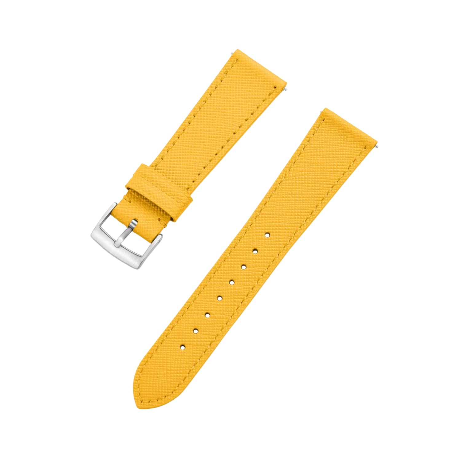 Yellow Leather Watch Strap – Handcrafted Replacement Band – Helvetus®