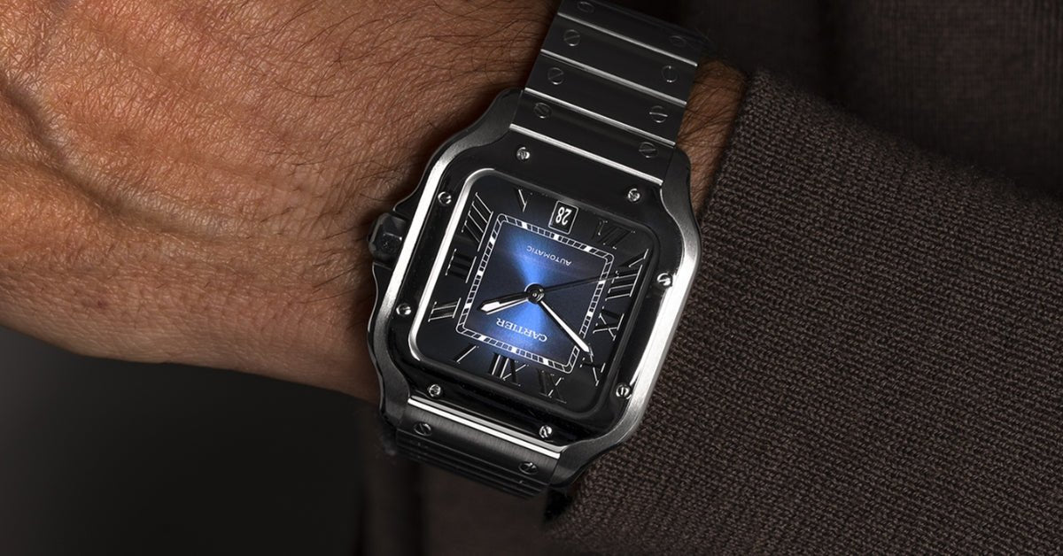 Cartier Santos WSSA0071 Strap Guide – Best Rubber & Leather Straps for the Blue Dial - Helvetus
