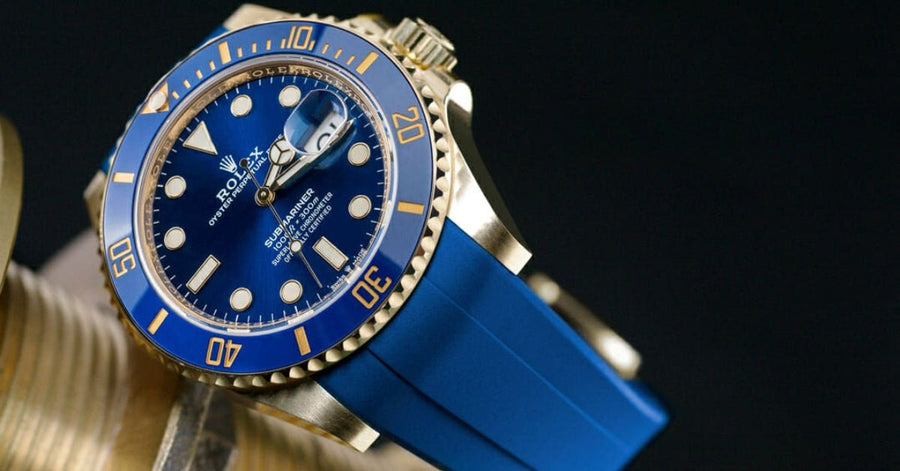 Rolex Submariner 126613LB "Bluesy" Strap Guide: Best Rubber Straps for the Two-Tone Sub - Helvetus