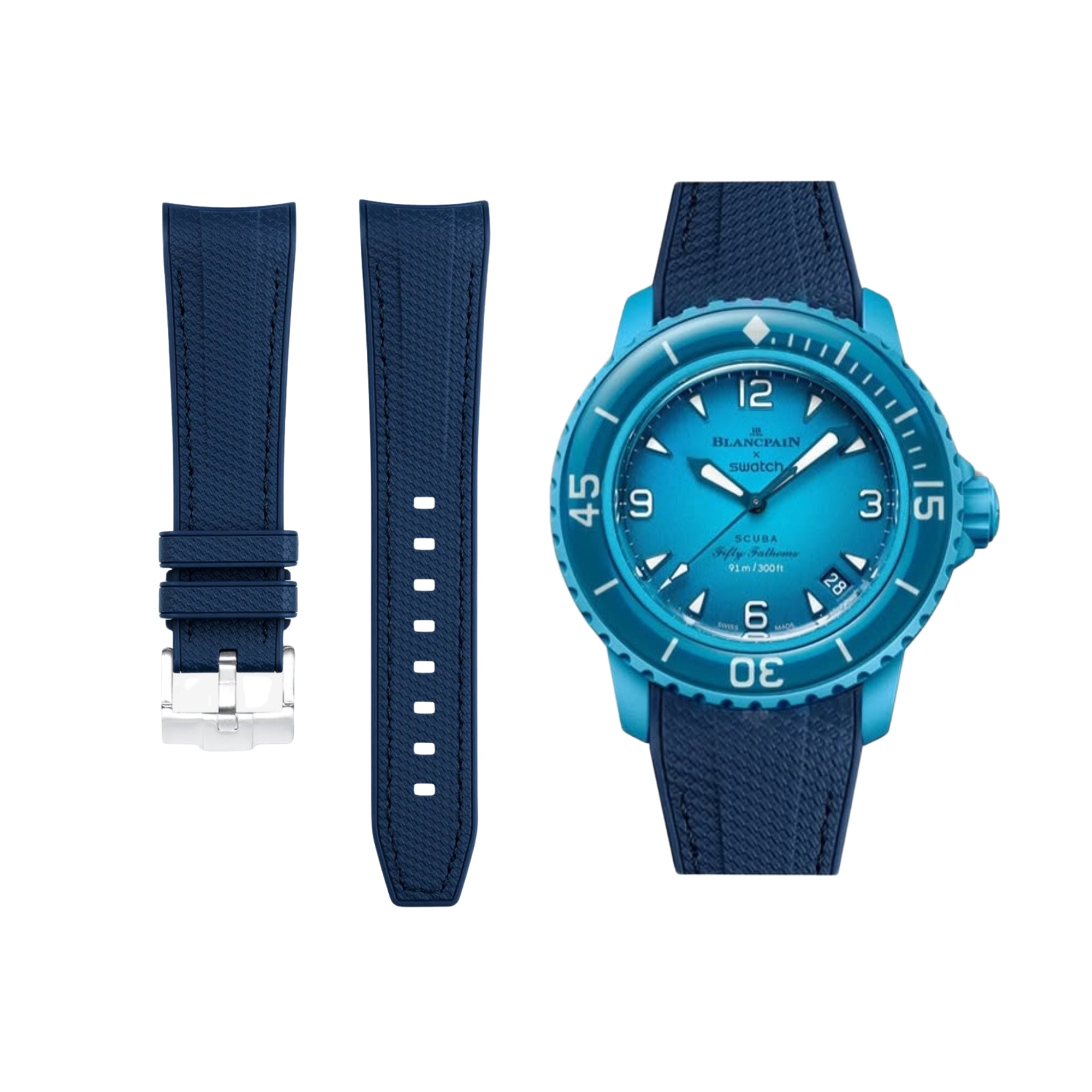 blancpain swatch blue lagoon strap