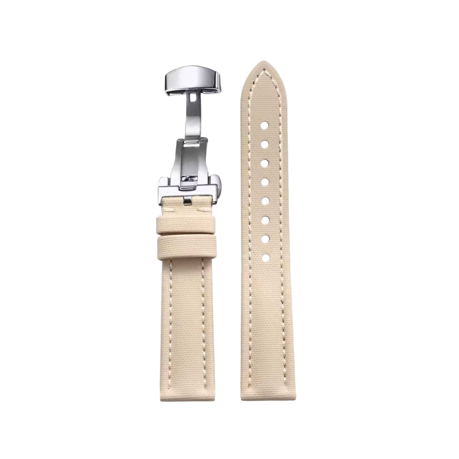 Sailcloth FKM Rubber Watch Strap – Beige – MarinerTex™ by Helvetus®