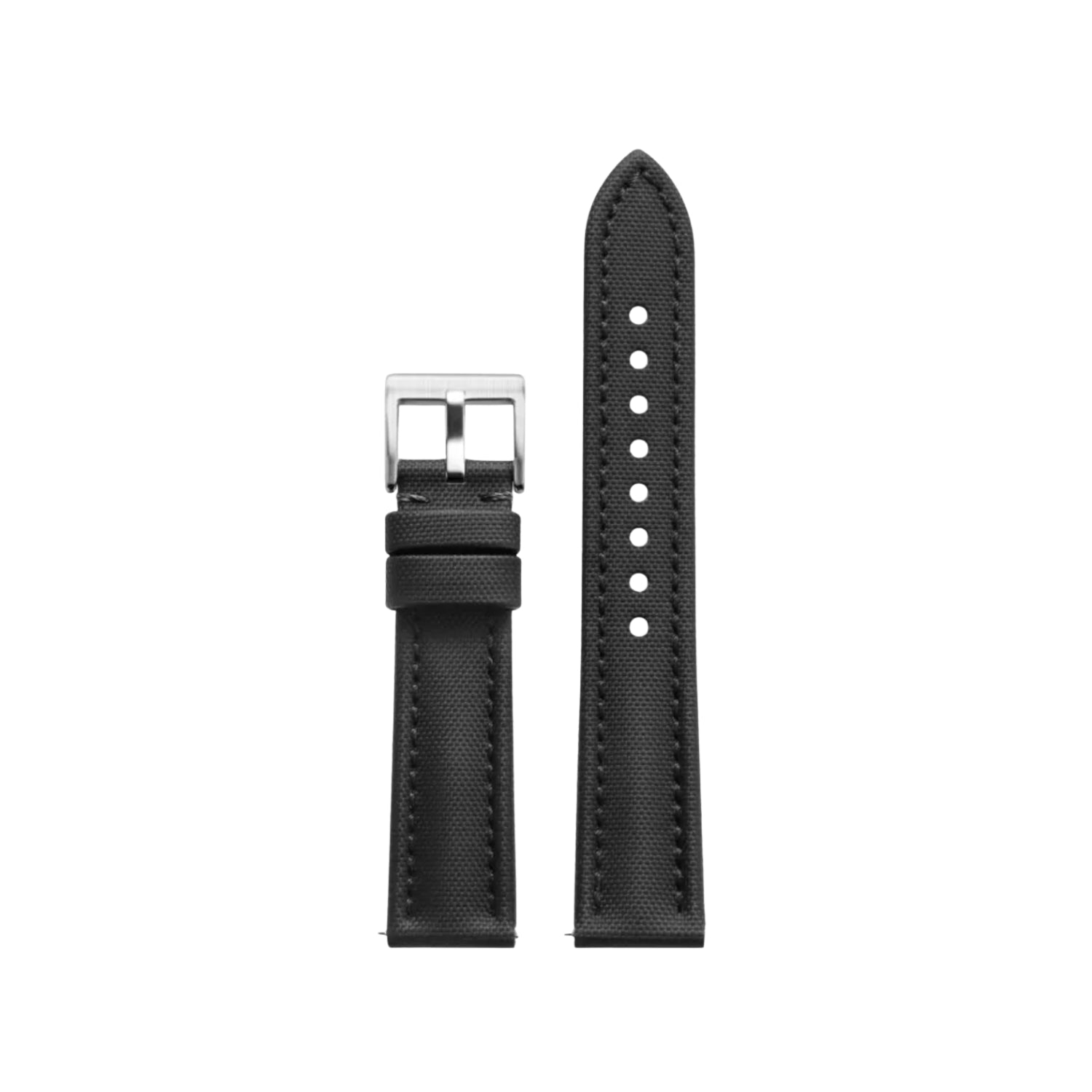 Sailcloth FKM Rubber Watch Strap – Black – MarinerTex™ by Helvetus®