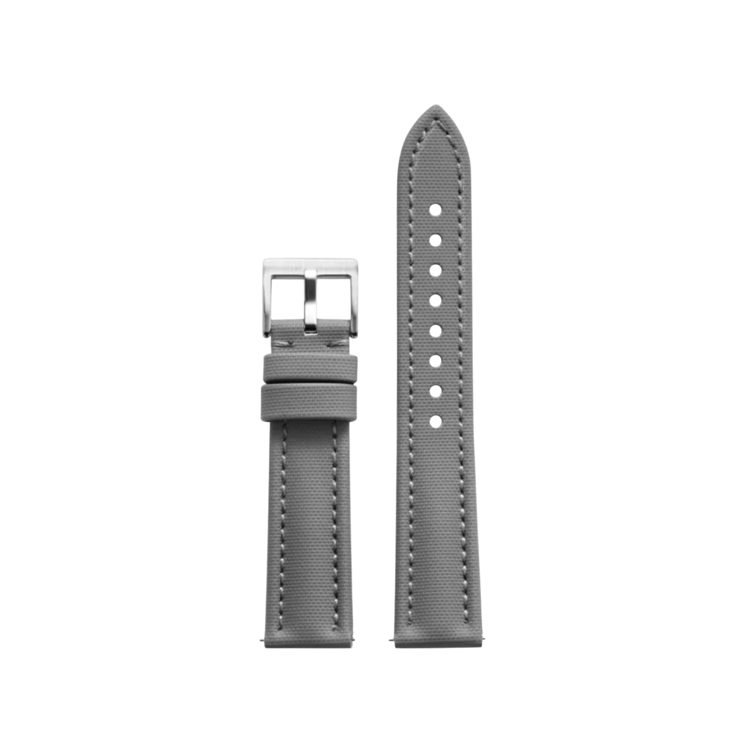 Sailcloth FKM Rubber Watch Strap – Grey – MarinerTex™ by Helvetus®