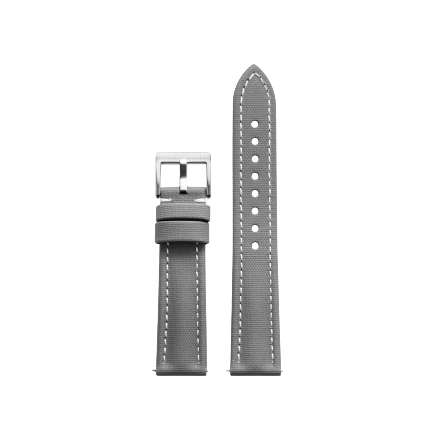 Sailcloth FKM Rubber Watch Strap – Grey/White – MarinerTex™ by Helvetus®